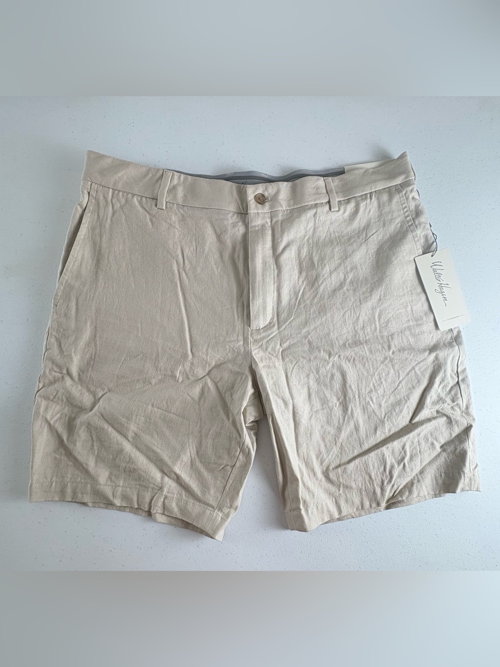 Walter Hagen Khaki Flat Front Men's Shorts Size 38